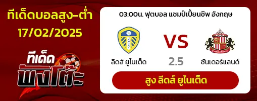 ลีดส์ ยูไนเต็ด vs ซันเดอร์แลนด์