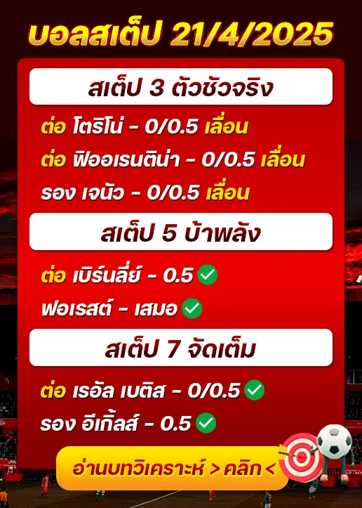 สถิติสเต็ป21/04/2025