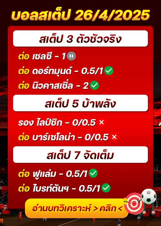 สถิติสเต็ป26/04/2025