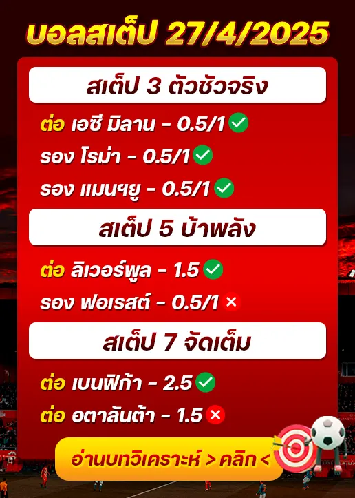 สถิติสเต็ป27/04/2025