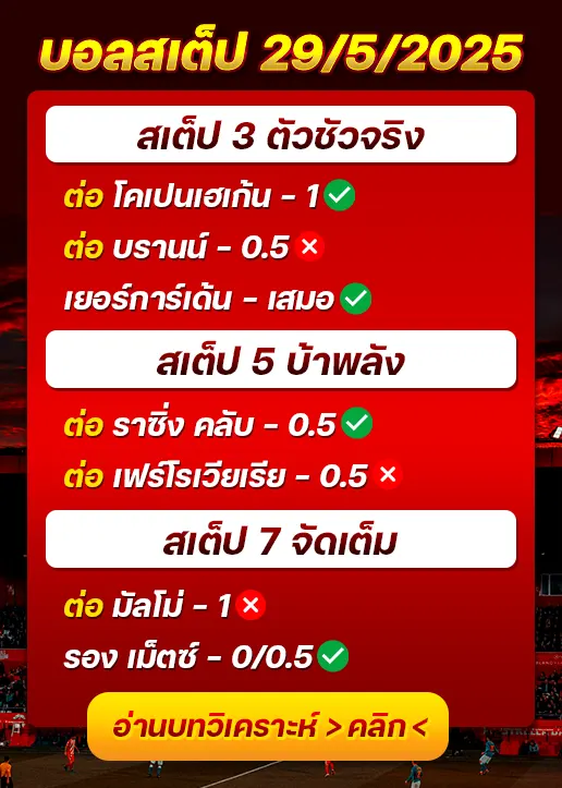 สถิติสเต็ป29/05/2025