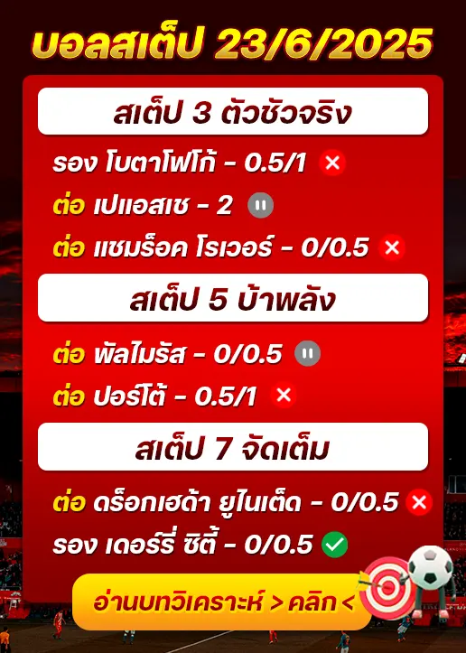 สถิติสเต็ป23/06/2025