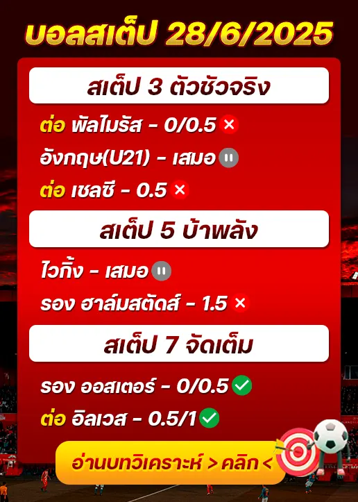สถิติสเต็ป28/06/2025