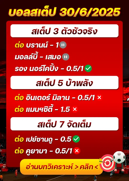 สถิติสเต็ป30/06/2025