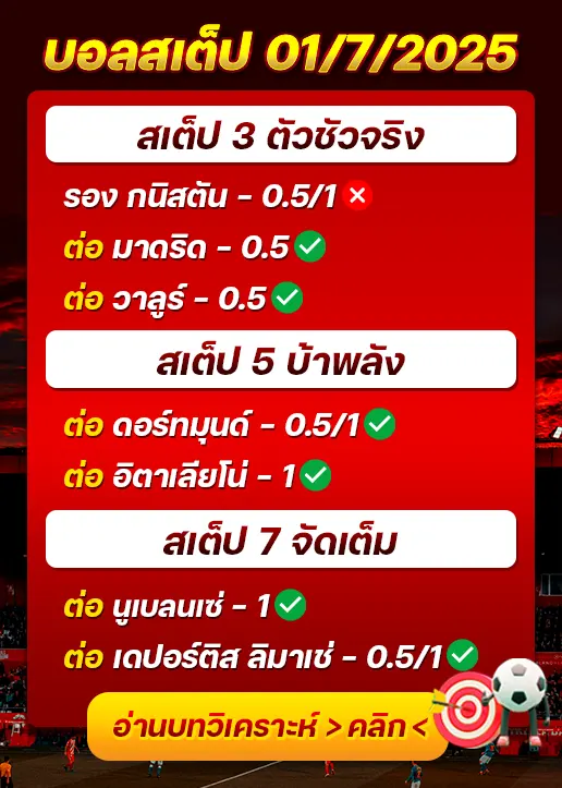 สถิติสเต็ป01/07/2025