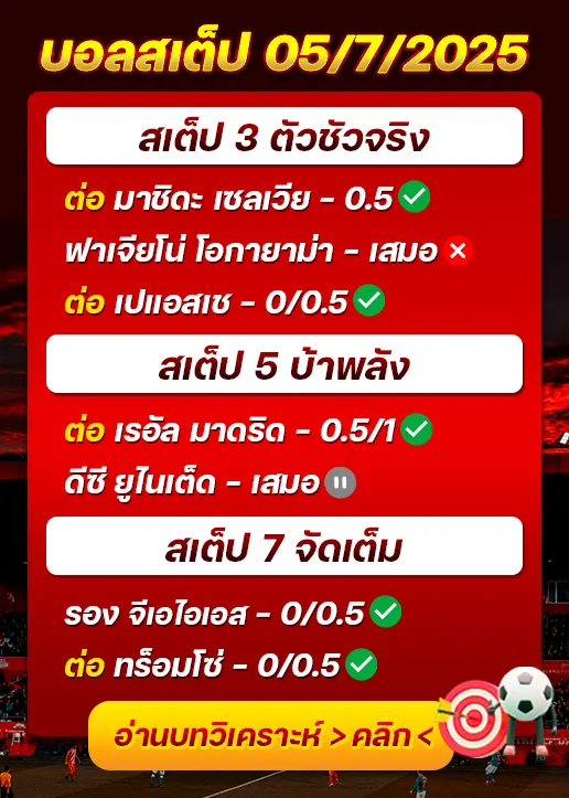 สถิติสเต็ป05/07/2025