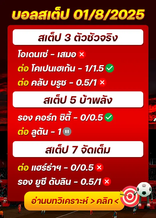 สถิติสเต็ป01/08/2025