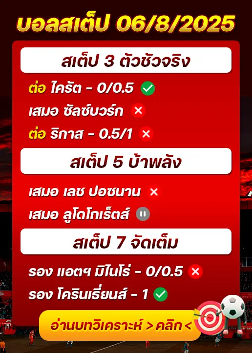 สถิติสเต็ป06/08/2025