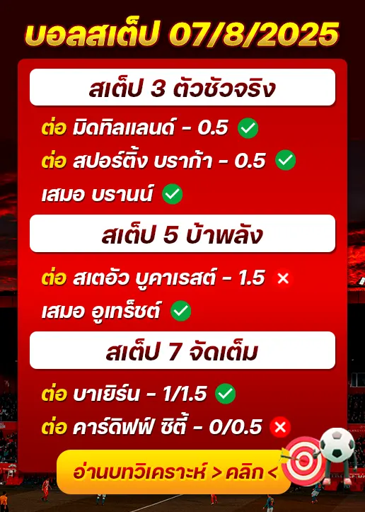 สถิติสเต็ป07/08/2025