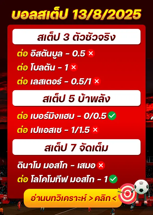 สถิติสเต็ป13/08/2025