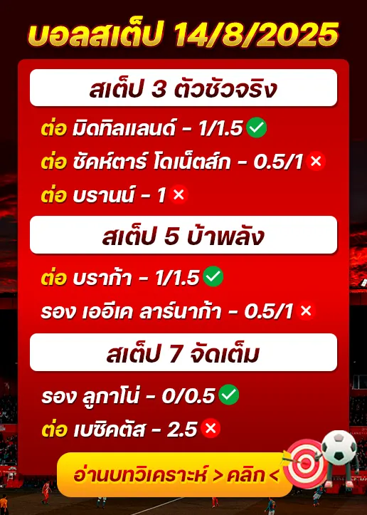 สถิติสเต็ป14/08/2025