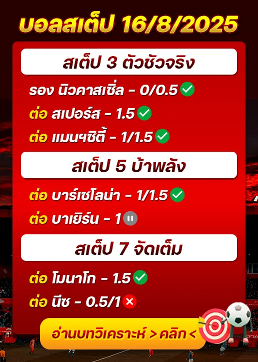 สถิติสเต็ป16/08/2025