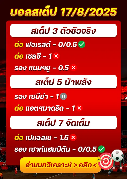 สถิติสเต็ป17/08/2025