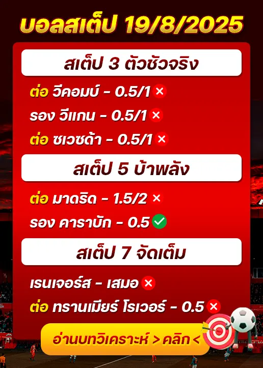 สถิติสเต็ป19/08/2025