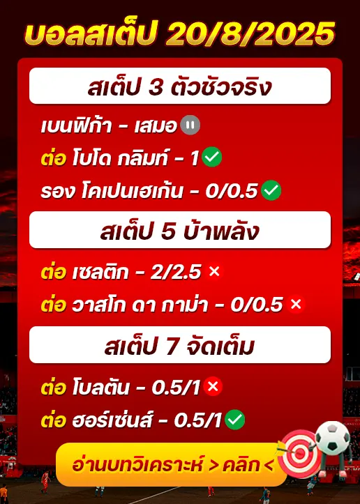 สถิติสเต็ป20/08/2025