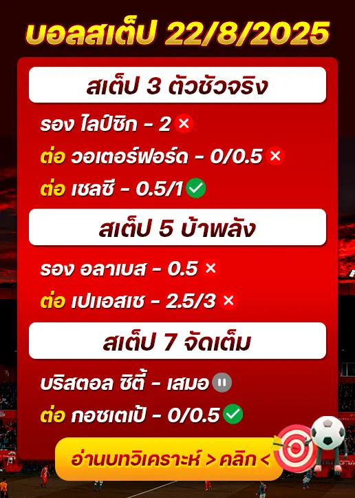 สถิติสเต็ป22/08/2025