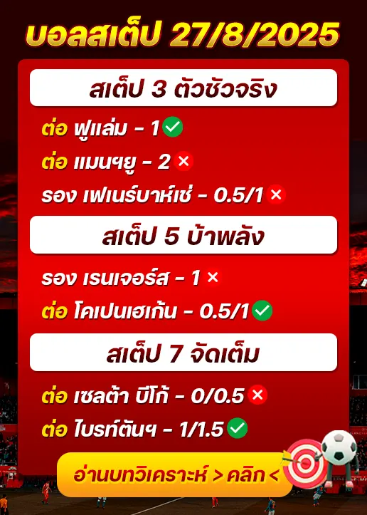 สถิติสเต็ป27/08/2025