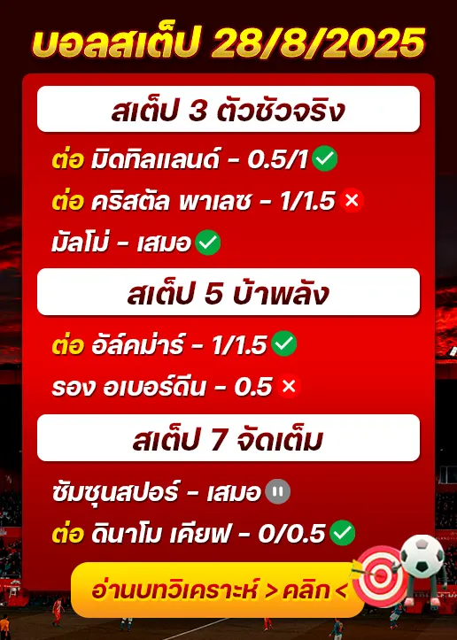 สถิติสเต็ป28/08/2025