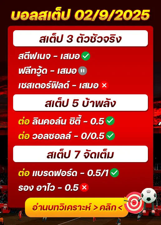 สถิติสเต็ป02/09/2025