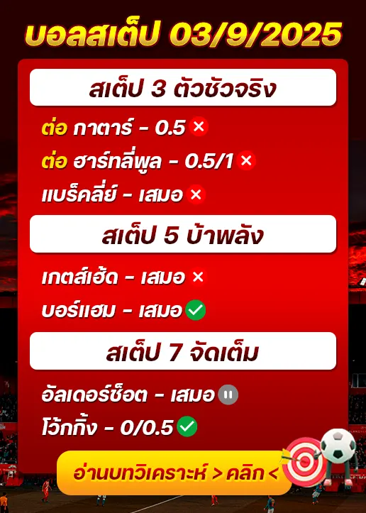 สถิติสเต็ป03/09/2025