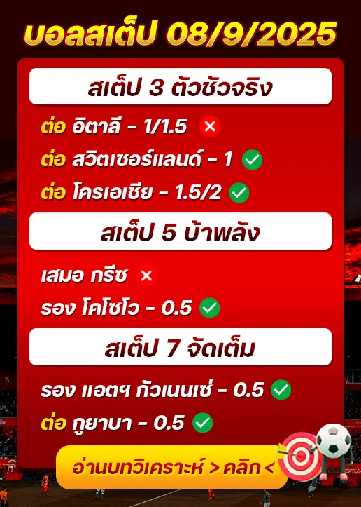 สถิติสเต็ป08/09/2025