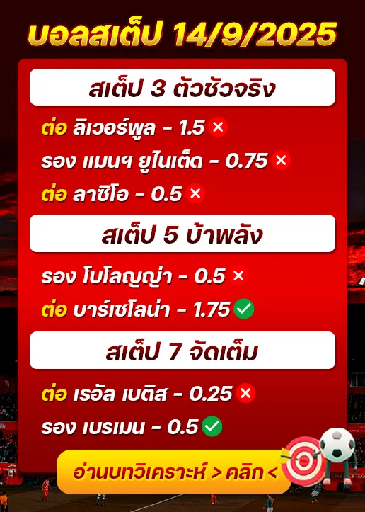 สถิติสเต็ป14/09/2025