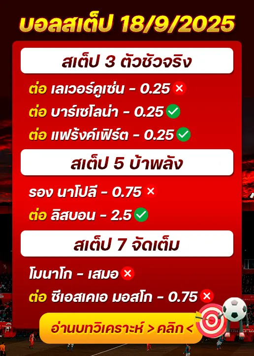 สถิติสเต็ป18/09/2025