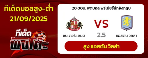 ซันเดอร์แลนด์ vs แอสตัน วิลล่า