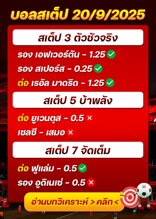 สถิติสเต็ป20/09/2025