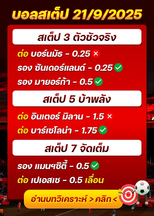 สถิติสเต็ป21/09/2025
